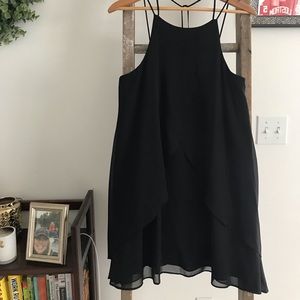 Black Silk Tulip Dress